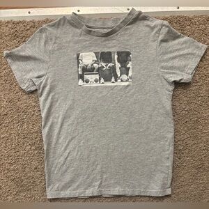 Mister Tee Men’s Small Gray Black and White Graphic T-Shirt Excellent Like New